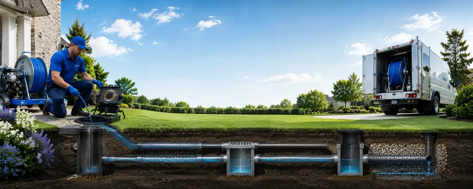 Outdoor drain cleaning information for Markham, IL